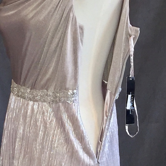 NEW Tahari Formal Dress Sz 4 Beaded Shimmer - Picture 6 of 8